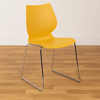 Sleek Minimalist Chair - Yellow