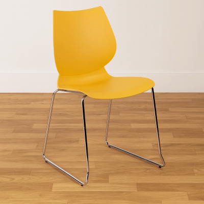 Sleek Minimalist Chair - Yellow