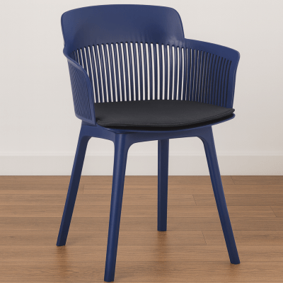 Modern Ventilated Armchair - Navy Blue