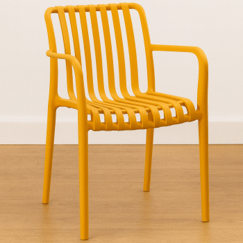 Slatted Armchair - Yellow