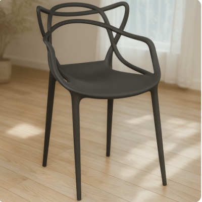 TwistBack Bistro Chair - Gray