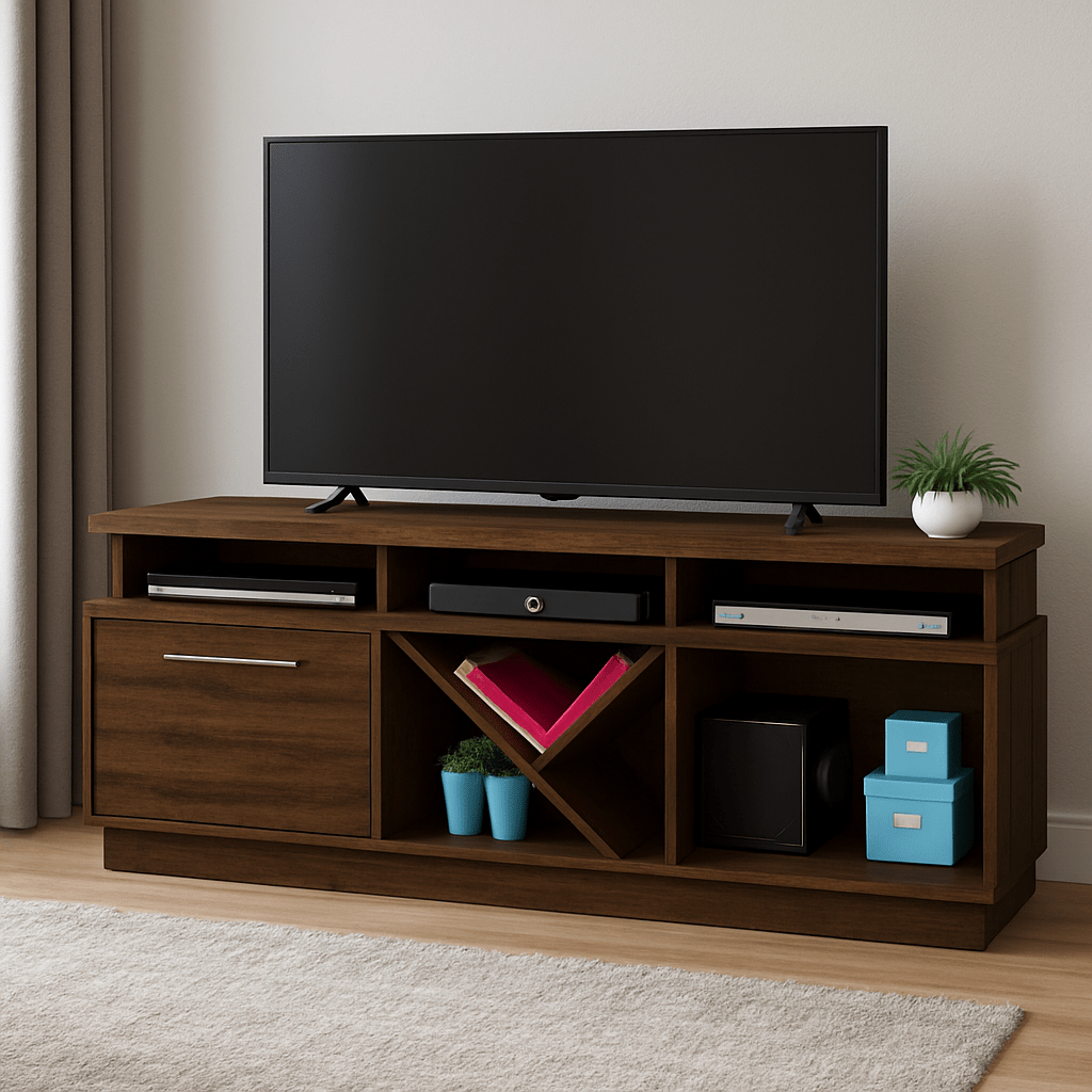 TV Unit – Walnut Wood Design 1 TV Unit – Walnut Wood Design