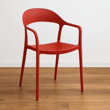 Perforated Seat Armchair - Red