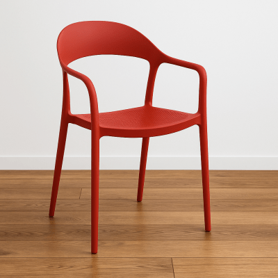 Perforated Seat Armchair - Red