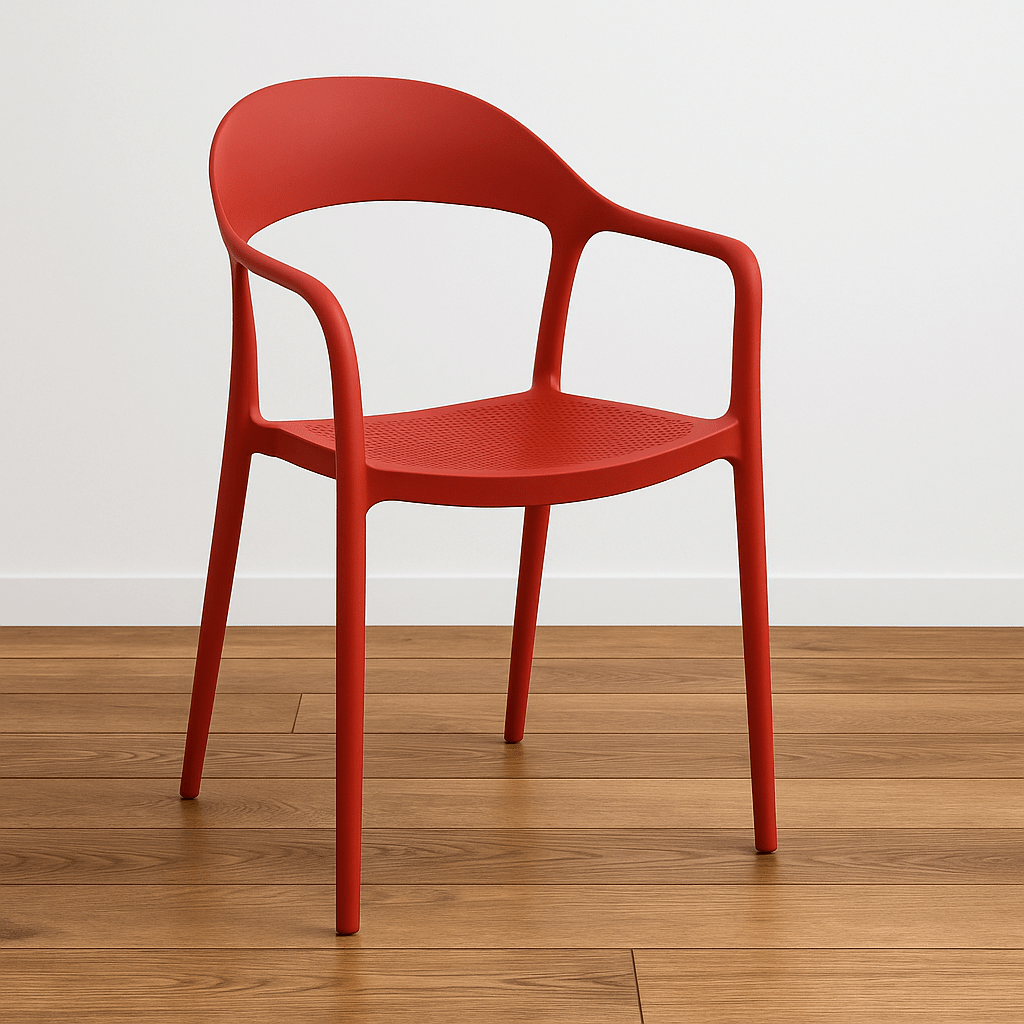 Perforated Seat Armchair - Red 1 Perforated Seat Armchair - Red