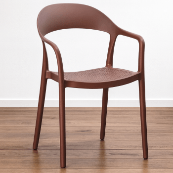 Perforated Seat Armchair - Brown