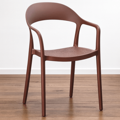 Perforated Seat Armchair - Brown