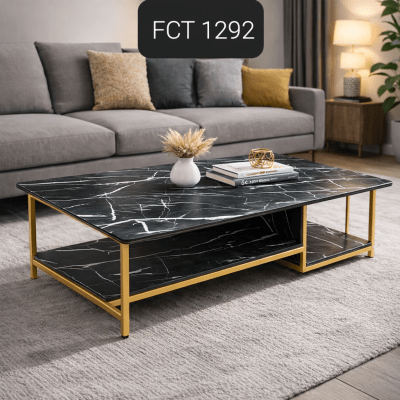 Laminated Coffee Table with Metal Frame