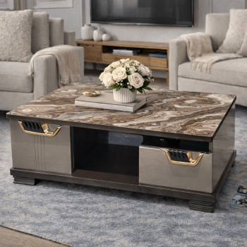 Glass-TopCoffee Table