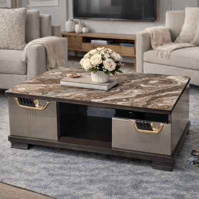 Glass-TopCoffee Table