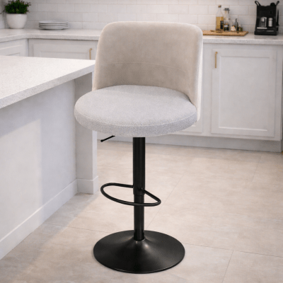 Fabric Adjustable Bar Stool