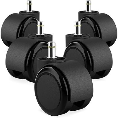 Black Office Chair Caster Wheels