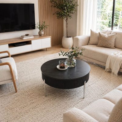 Noir Round Coffee Table