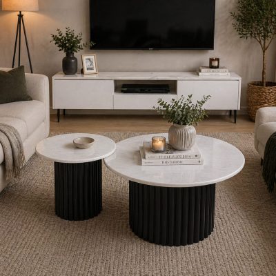 Eclipse Marble Coffee Table Set